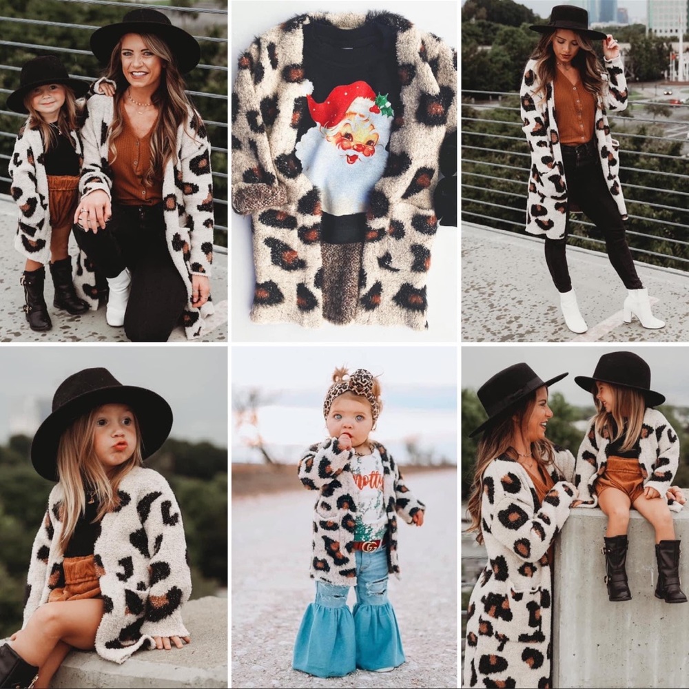 Mommy & Me LEOPARD CARDIS. Mommy